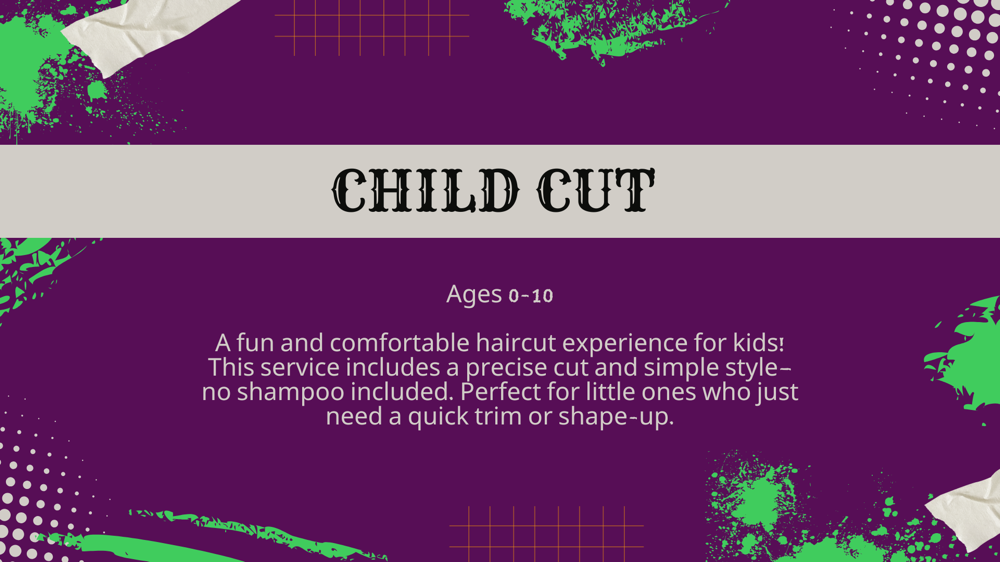 Child Haircut Ages 0-10
