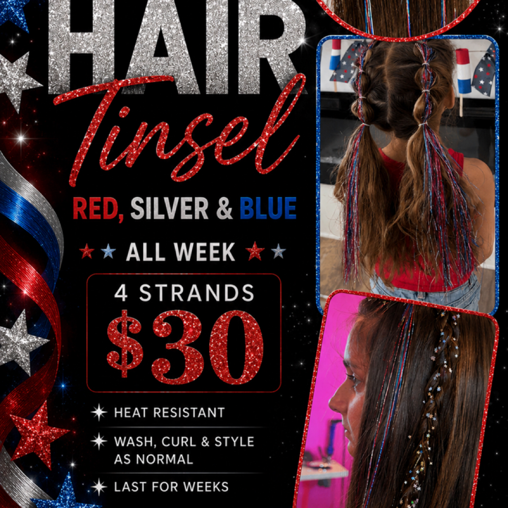 Hair Tinsel at Zenaida’s Beauty Lounge in Racine, WI