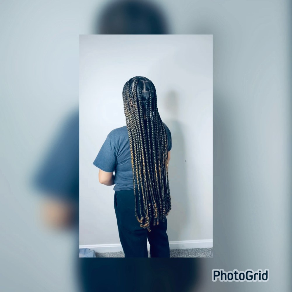passed the butt Box Braids