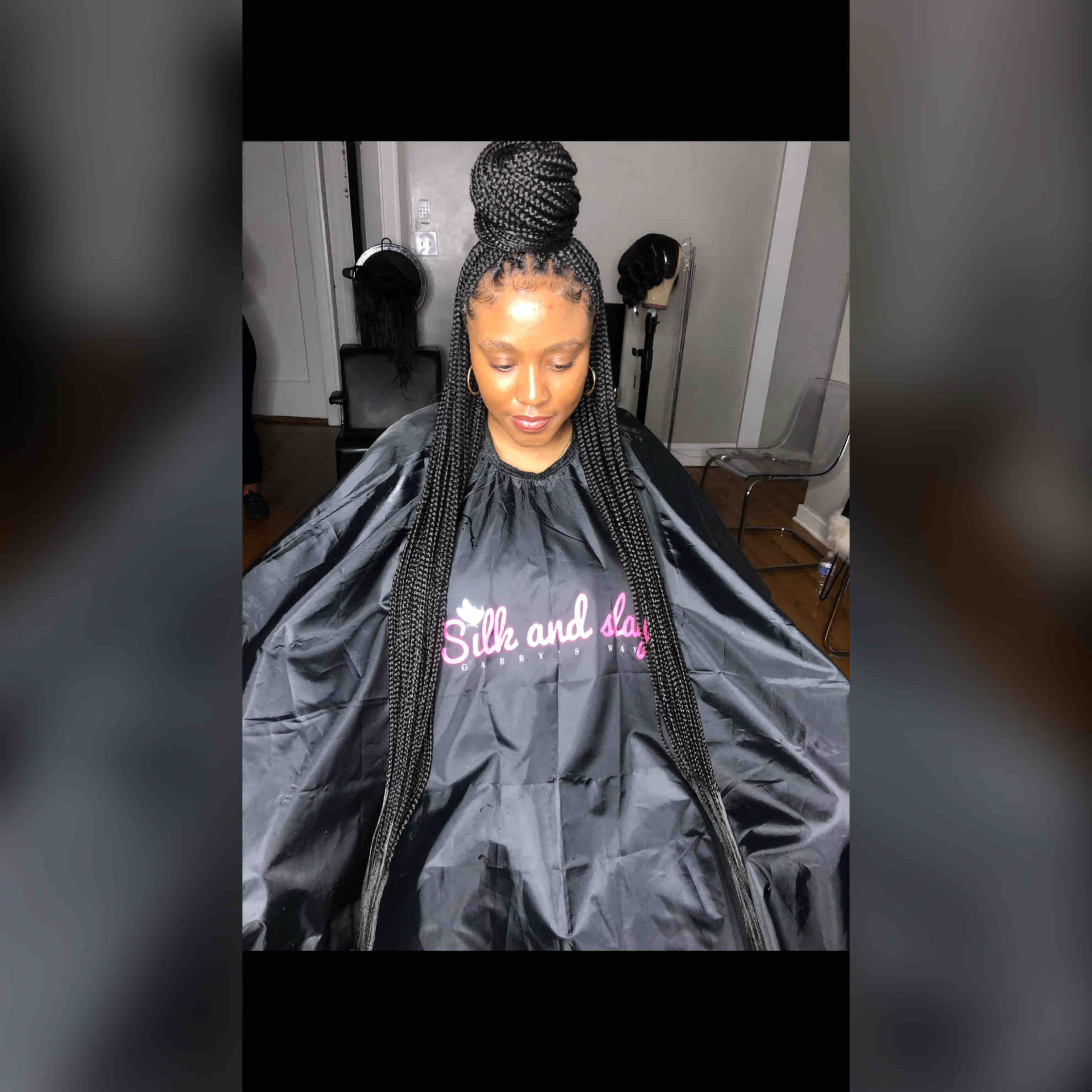 Med Waist Length Box Braid/hair In.