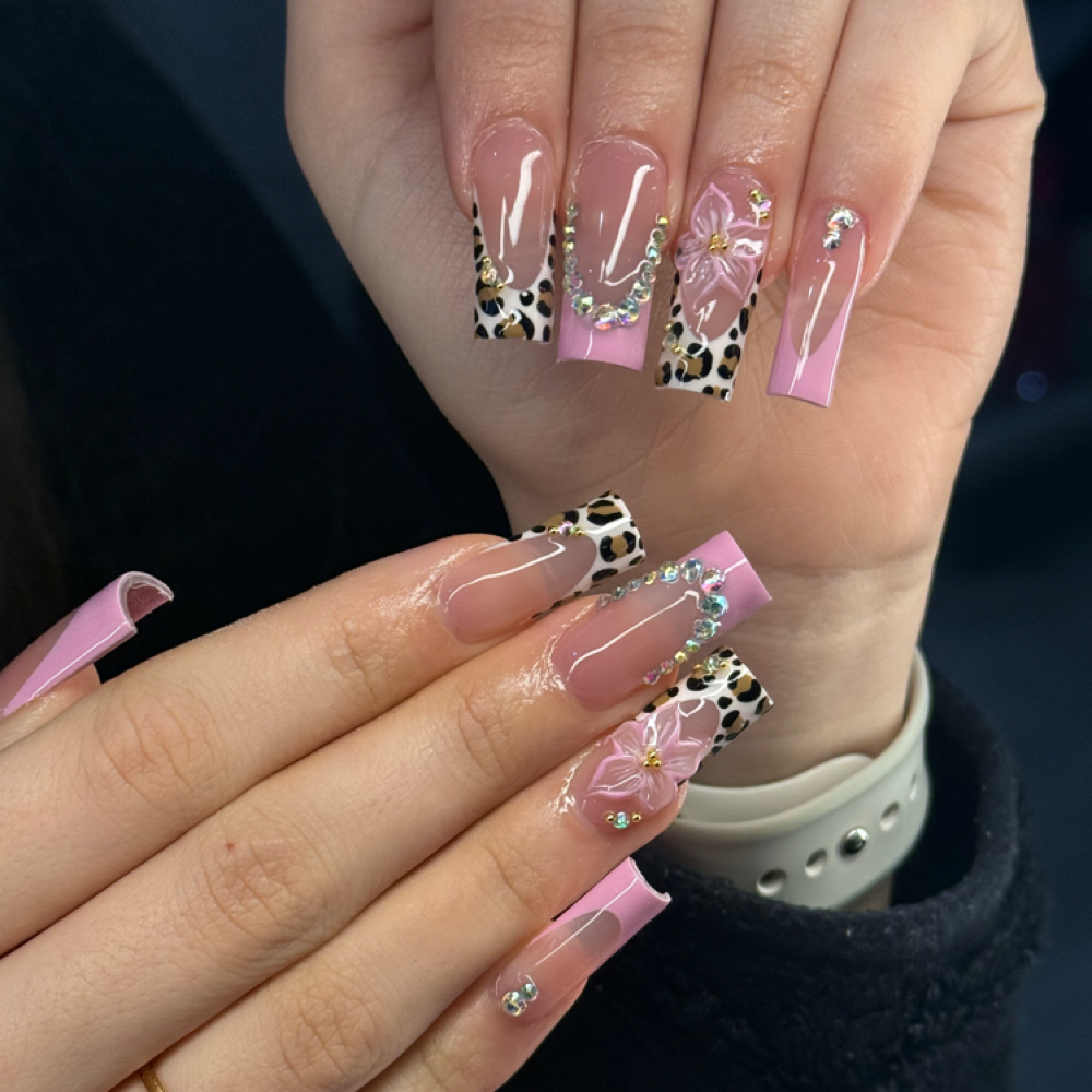 Gel-X set with nail art (YC) at Truly Pampered Salon & Day Spa in Brockport, NY