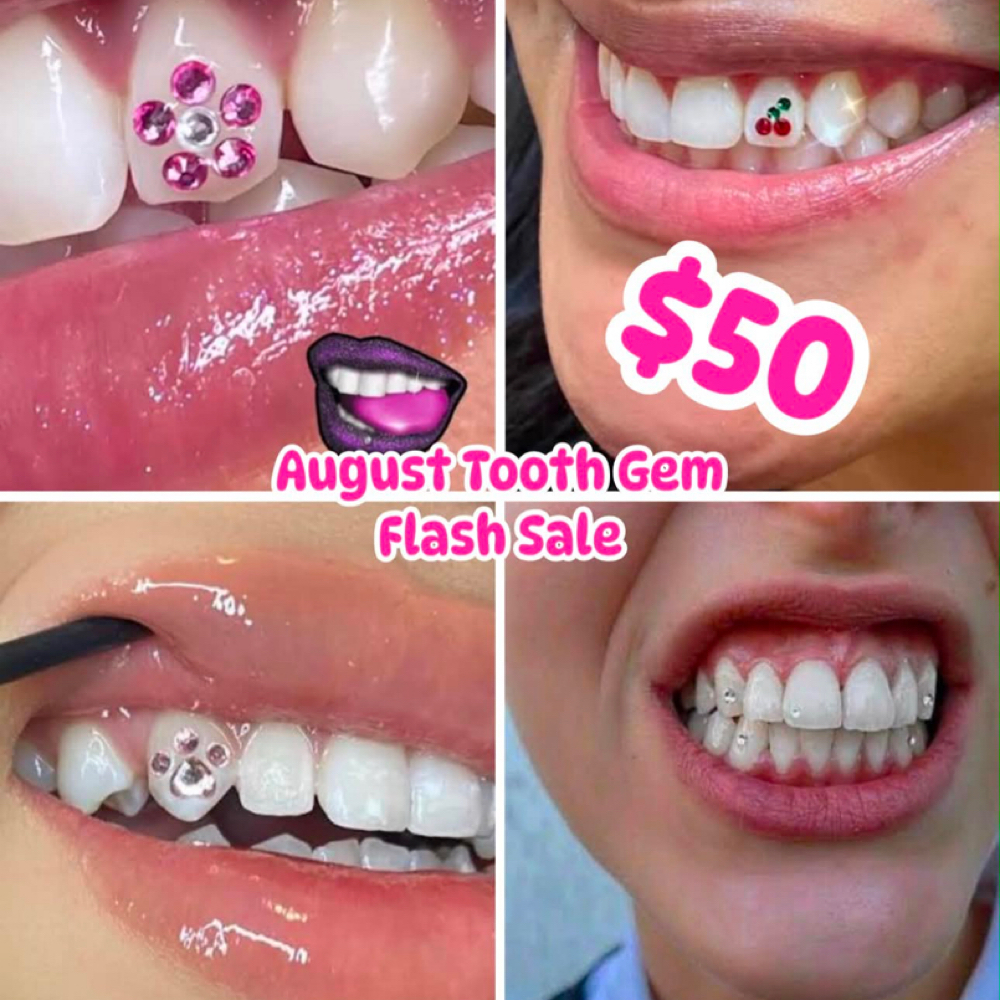 August Tooth Gems Flash at Falci’s Salon & Spa in Dover, PA