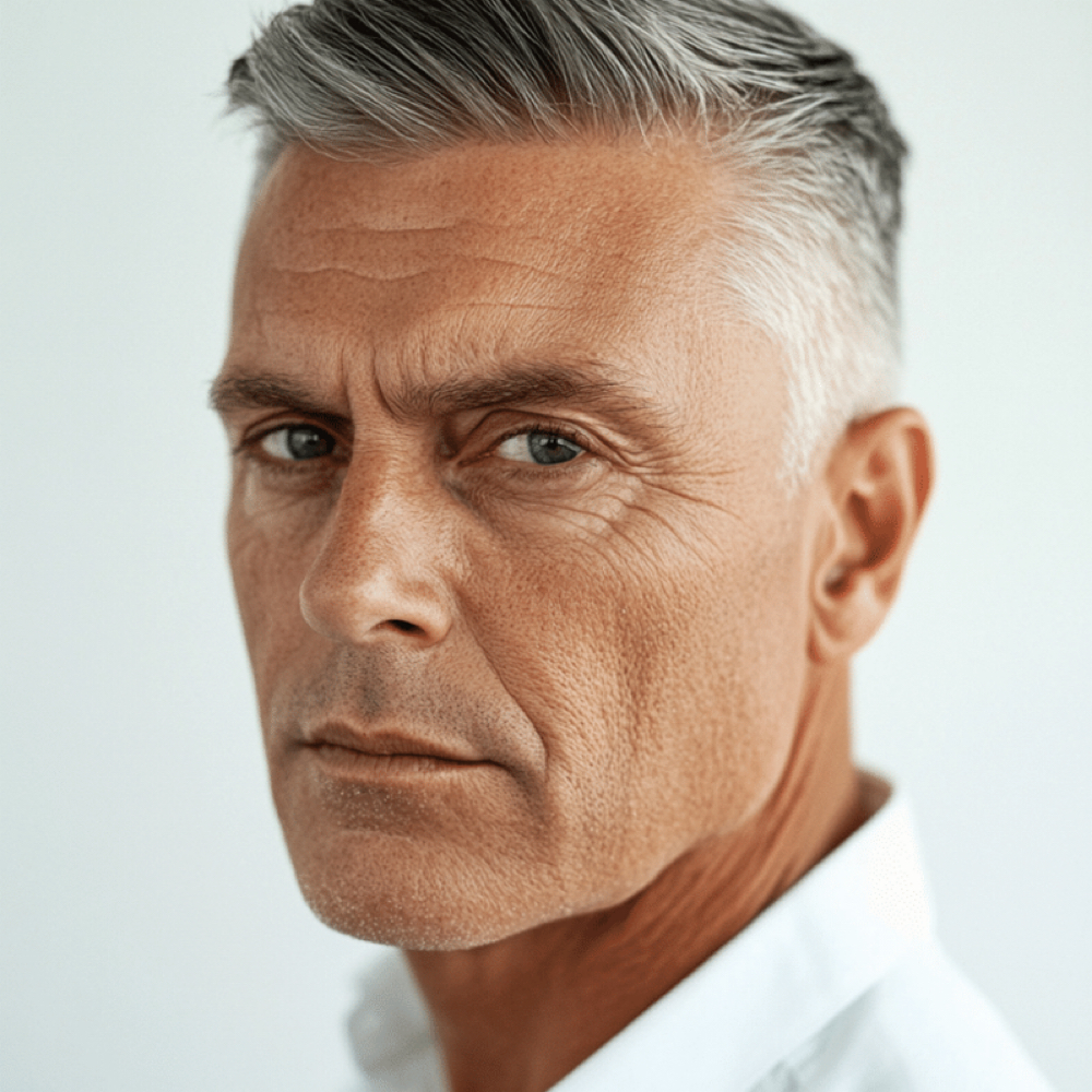 Senior at Pretzel city barbershop in Freeport, IL