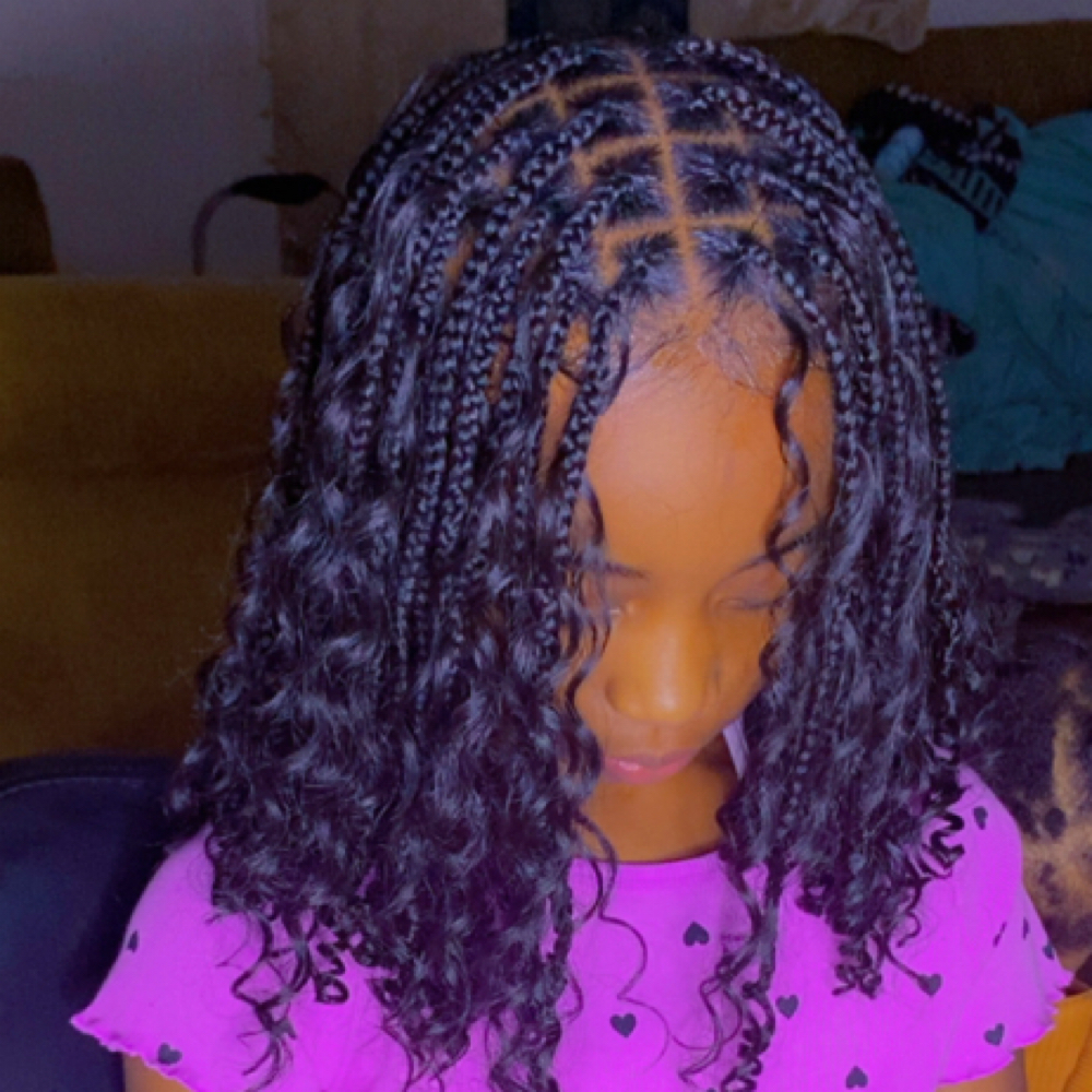 Kids Boho Knotless Braids at E-Money Braidz in Memphis, TN