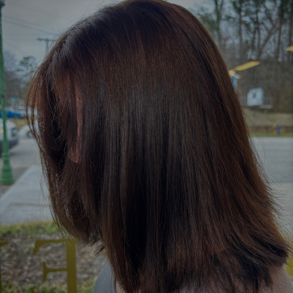 Color Retouch With Blowdry at Velvet Edge Hair Spa in Red Bank, TN