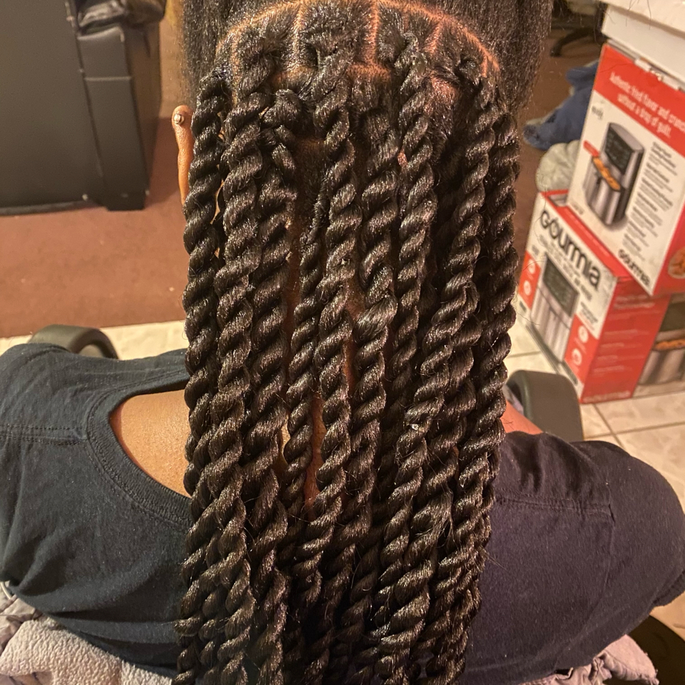 Medium Island/Senegalese Twists at E Creationz in Lynwood, IL