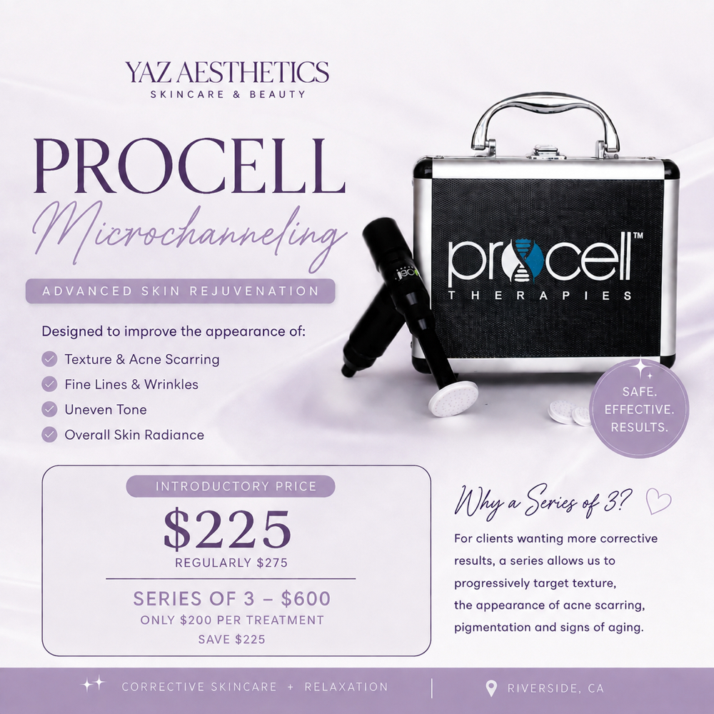 Procell at YAZ Aesthetics Skincare & Beauty in Riverside, CA