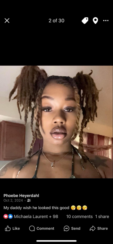 Pineapple / Palm tree style at Mochas Lux Locs in Hinesville, GA