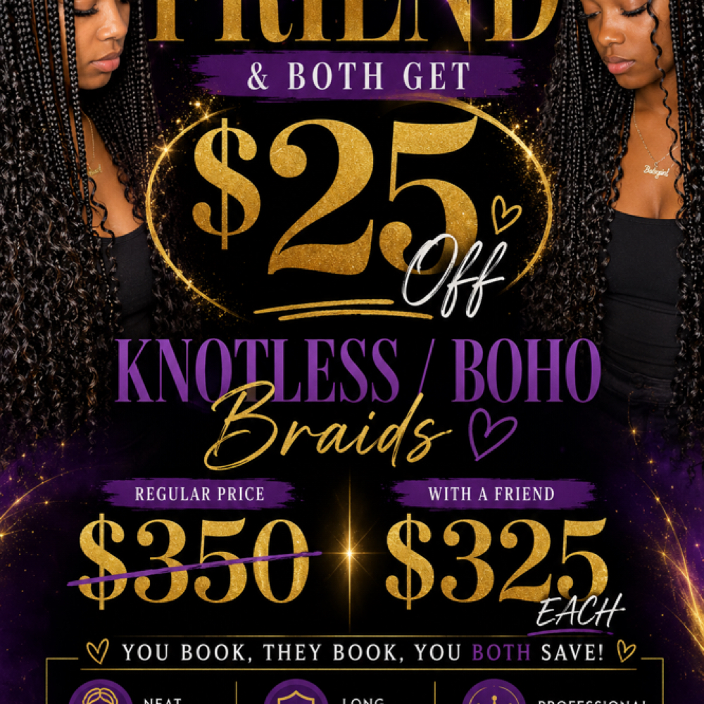 June / July Special Braids at Cosecha nails and beauty in Haverhill, MA