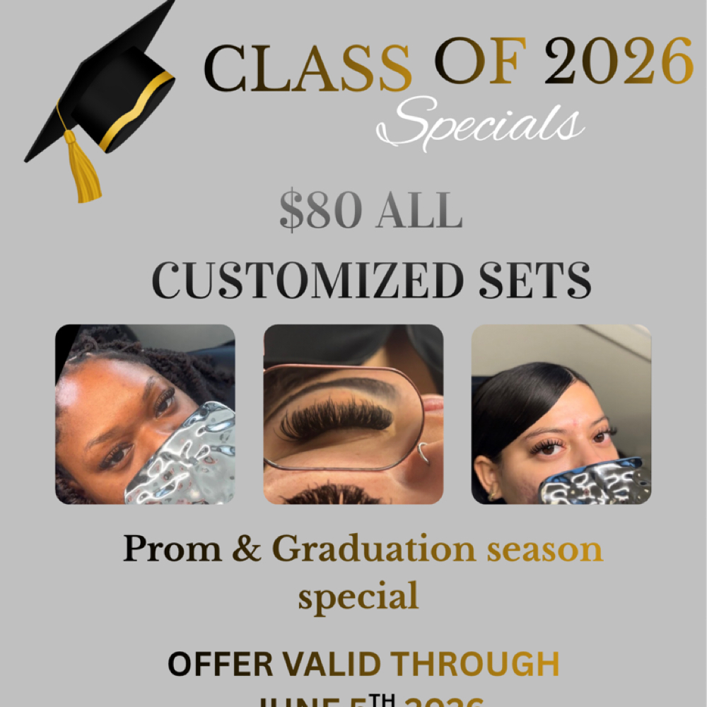 Class Of 2026 Custmoized Sets🎓 at ASHLASHBEAUTYY Studio in Waldorf, MD