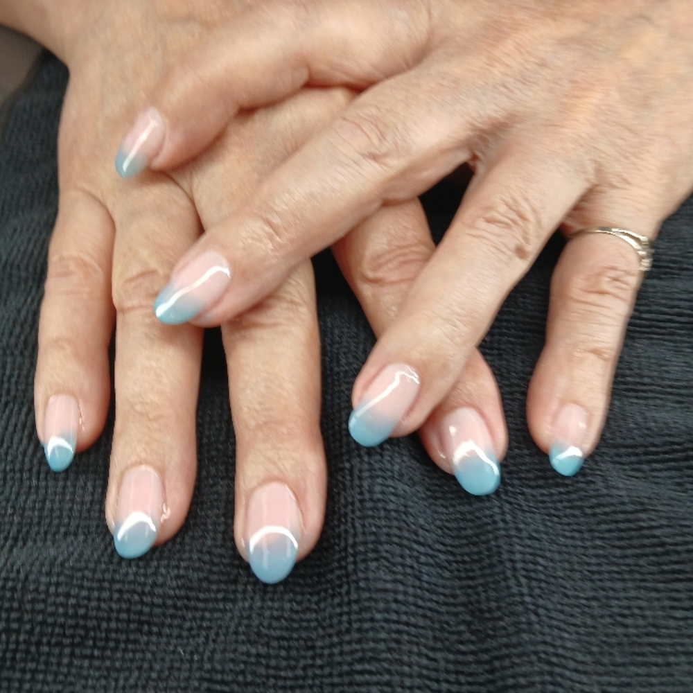 DIP NAIL FILL WITH NO CHIP POLISH at Fingers N Faces hair salon and nail spa. in Villa Park, IL