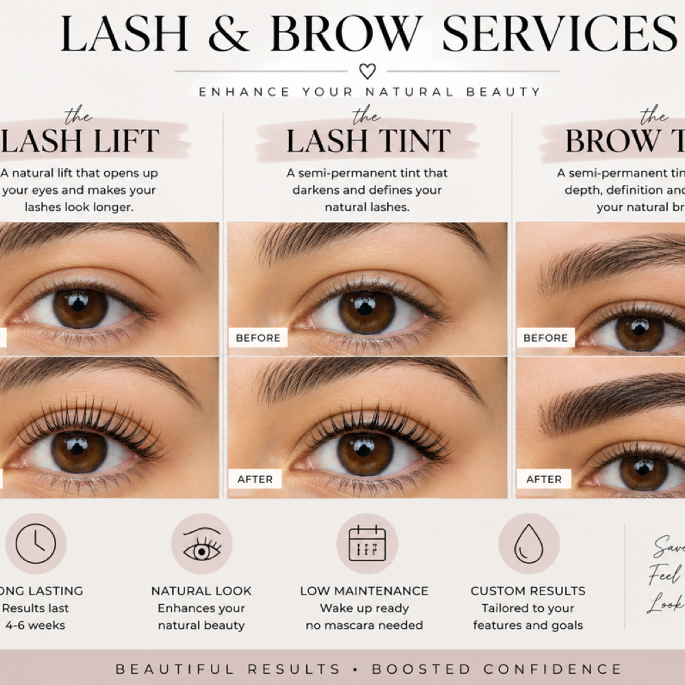 Lash Lift, Lash And Brow Tint at Deluxe Lash Extensions in Novi, MI
