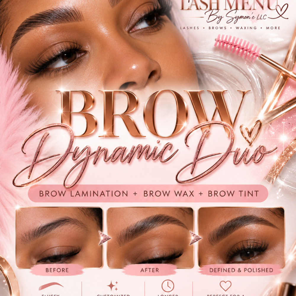Dynamic Brow Duo at The Lash Menu By Symon’e in Pensacola, FL