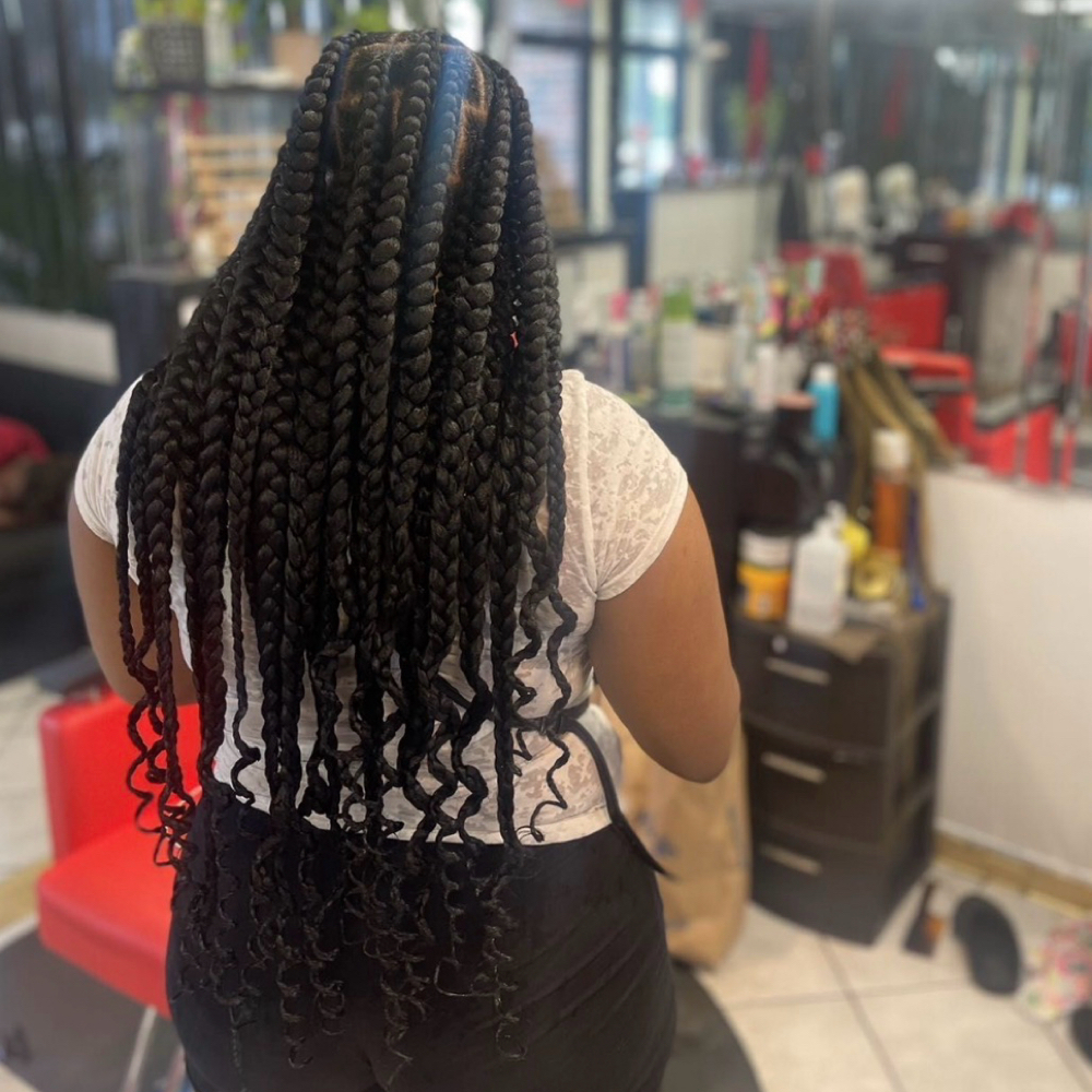 Big Knotless Box Braids at Madame Jay Salon in Freeport, NY