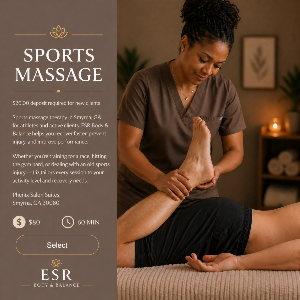 Sports Massage at ESR Body & Balance in Smyrna, GA