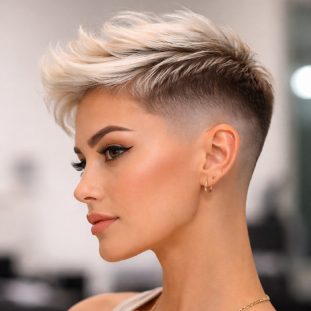 Women’s Undercut/Fade at Megan @ Blade & Beauty in Medford, OR