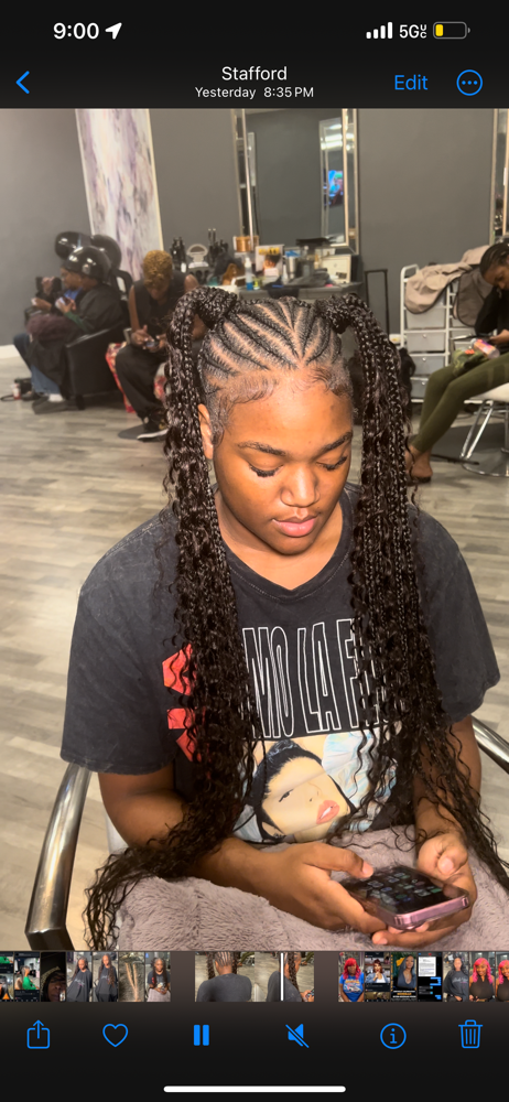 Stitch Ponytail With Boho
