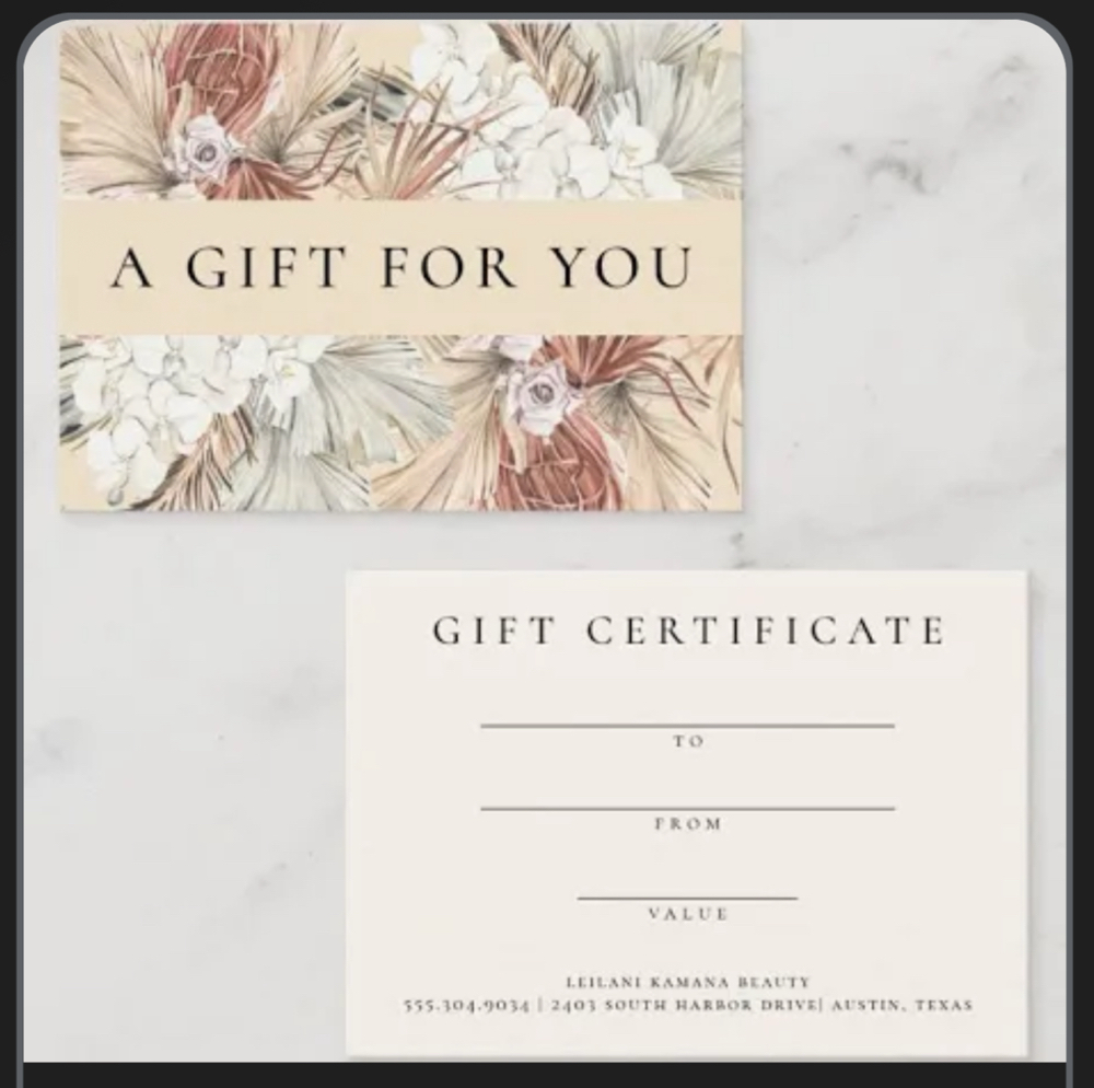 Gift Certificate Purchase