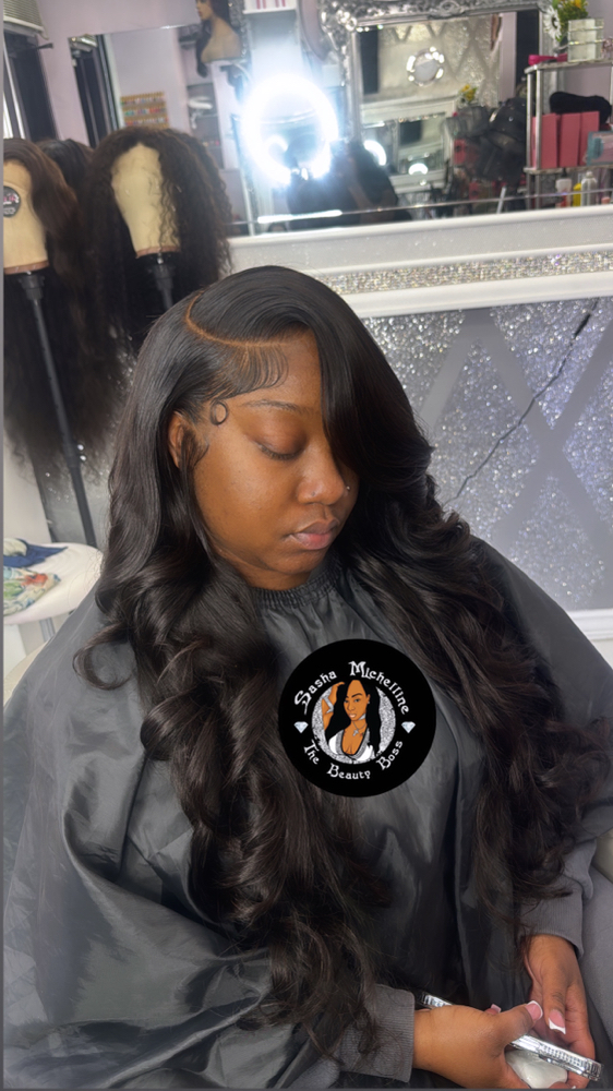 SIDE PART BEHIND EAR CLOSURE SEW IN
