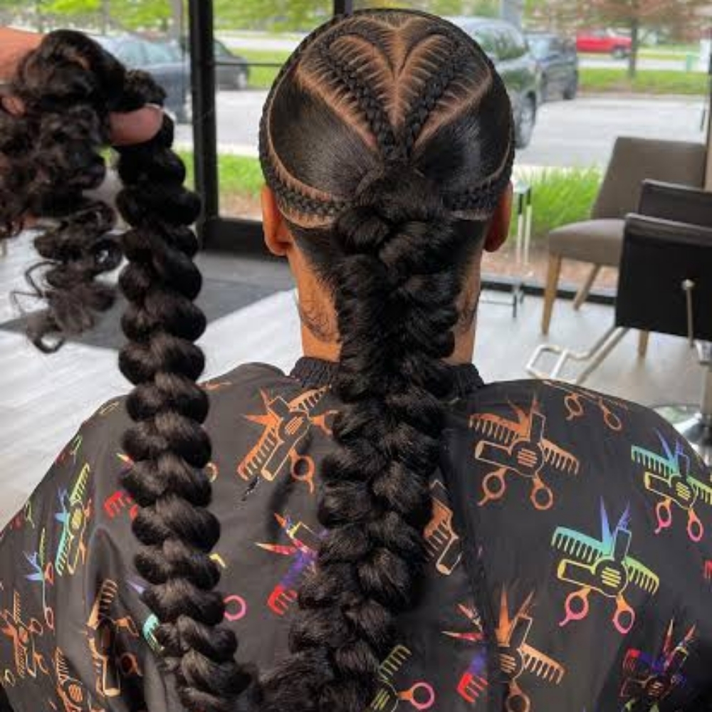 Sleek Braided Ponytail at Fabluxe Hair, Weave & Wigs in Atlanta, GA