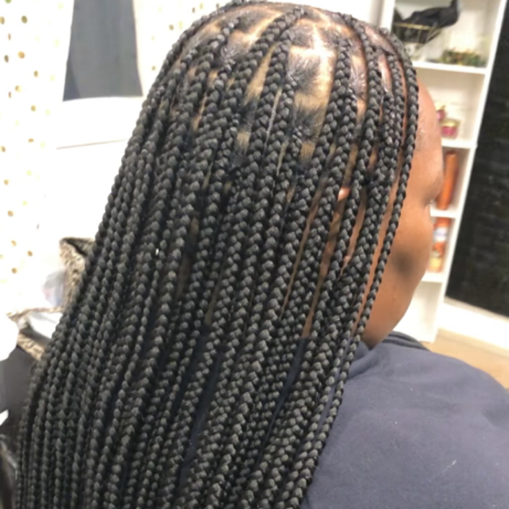 Smedium Knotless Braids at Thee 9 Studio in Randallstown, MD