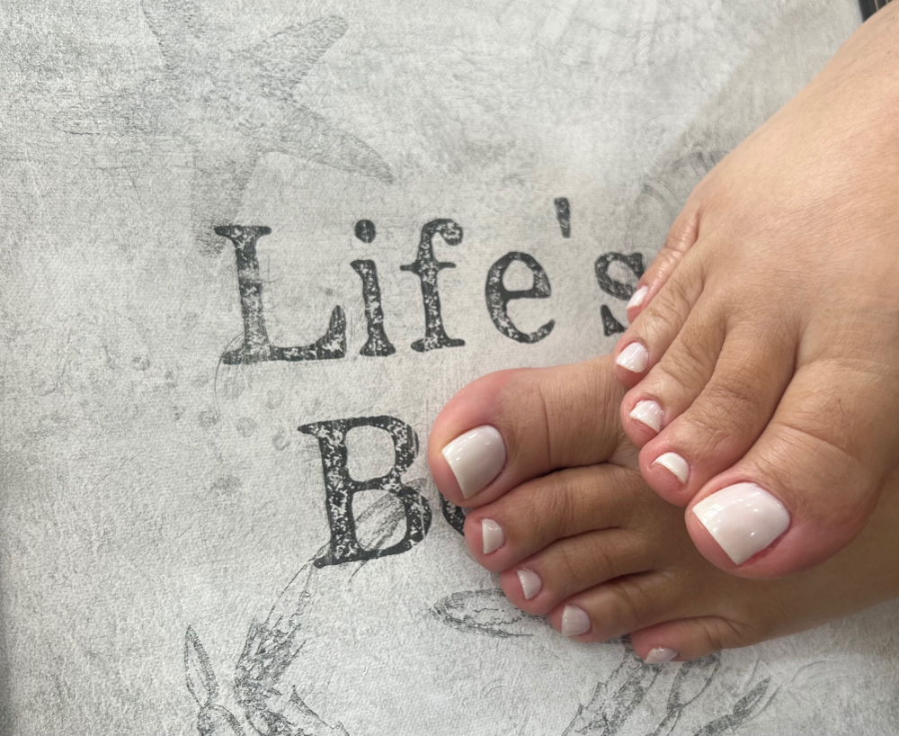 Gel French Pedicure