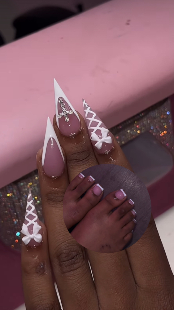 nails & toes combo (long)💕