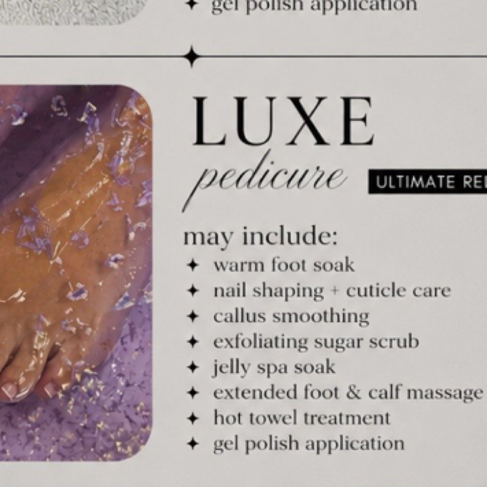 luxe pedicure at art by ava nail artistry in Akron, OH