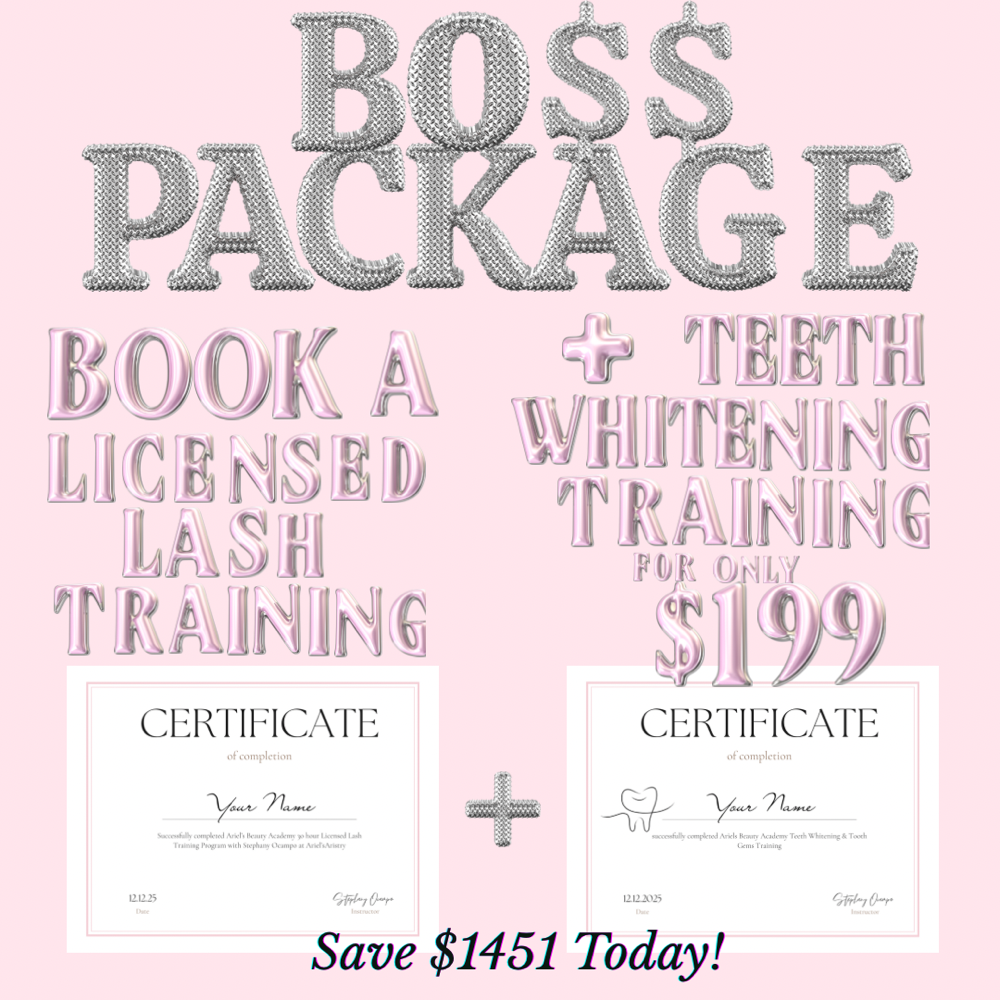 Teeth Whitening+lic. lash Training at Ariel’s Beauty Bar in Avondale, AZ
