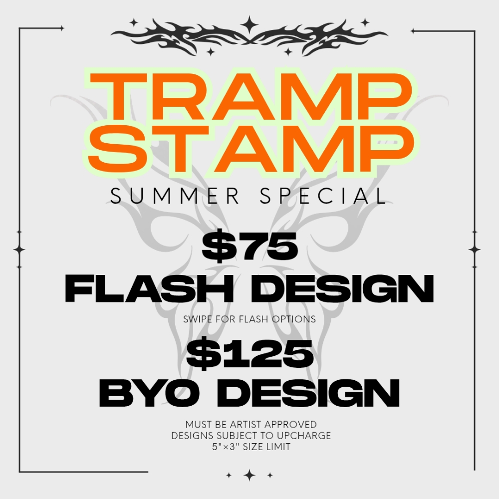 Tramp Stamp Summer Special at Velvet Muse Tattoo in Charlotte, NC
