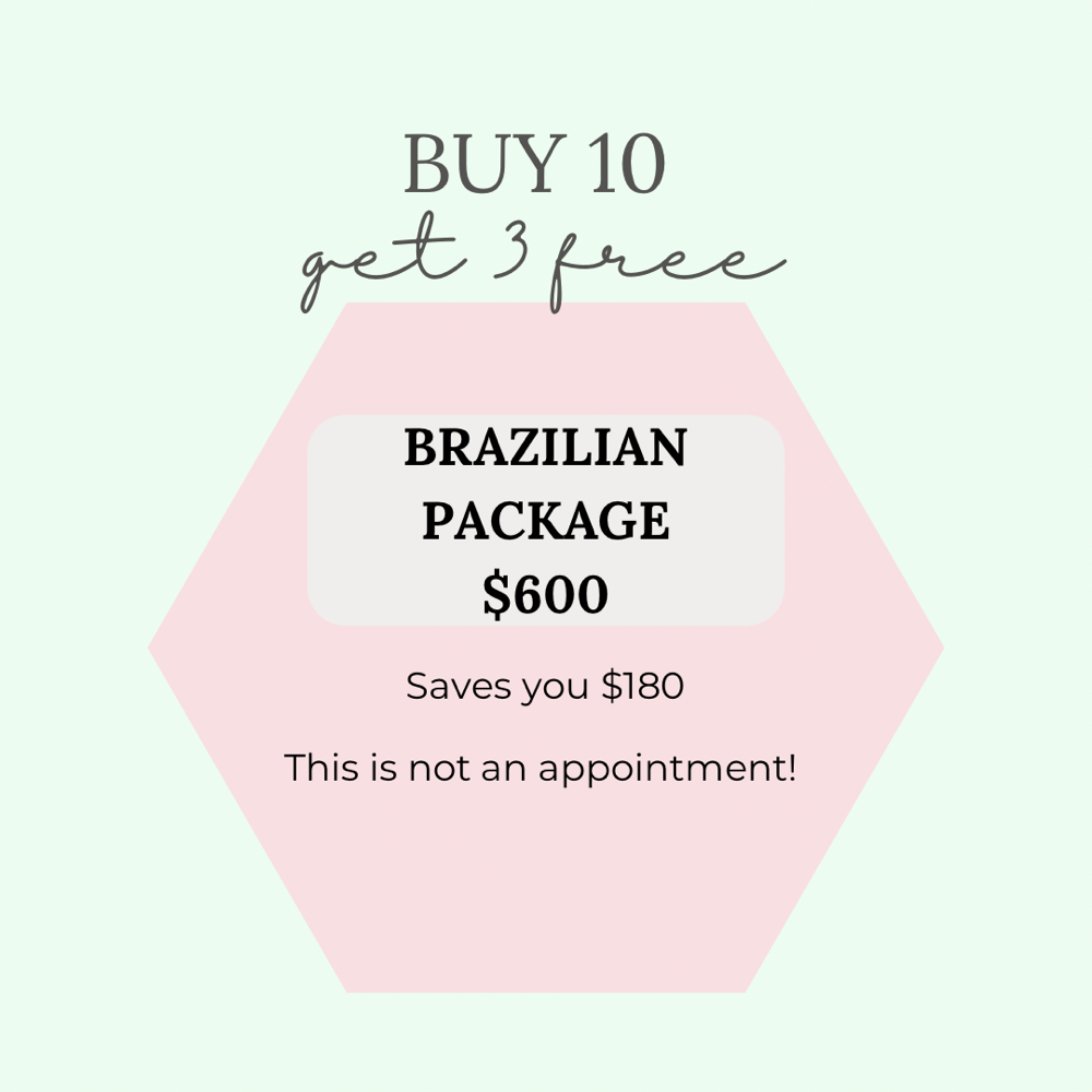 Brazilian Pkg, Buy 10 & Get 3 Free