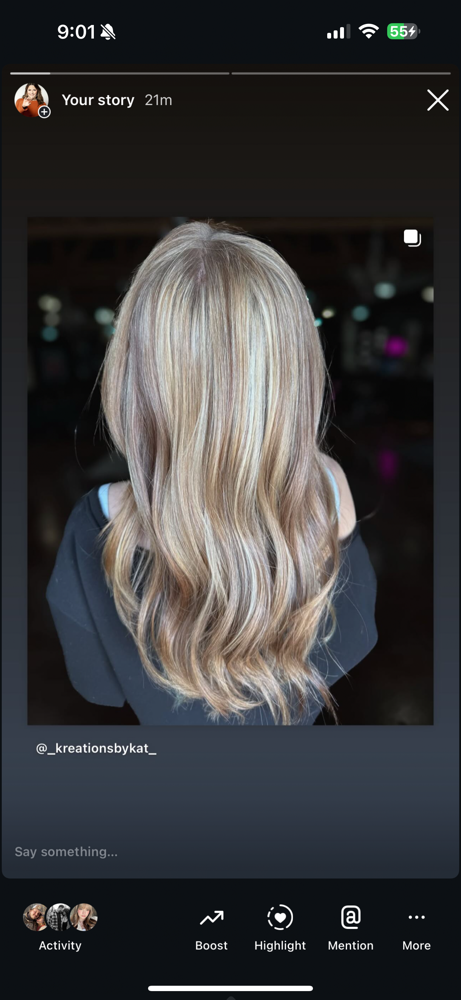 Color, Full Highlight and Haircut