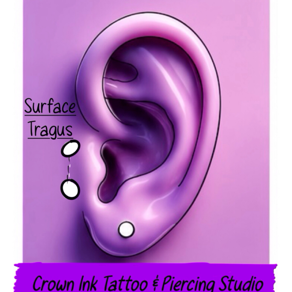 Surface Tragus at The crown ink studio in Corpus Christi, TX
