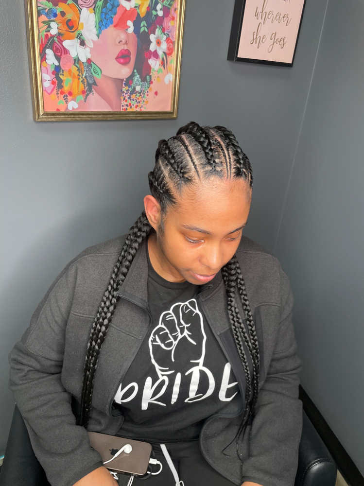 Cornrows w/ hair added