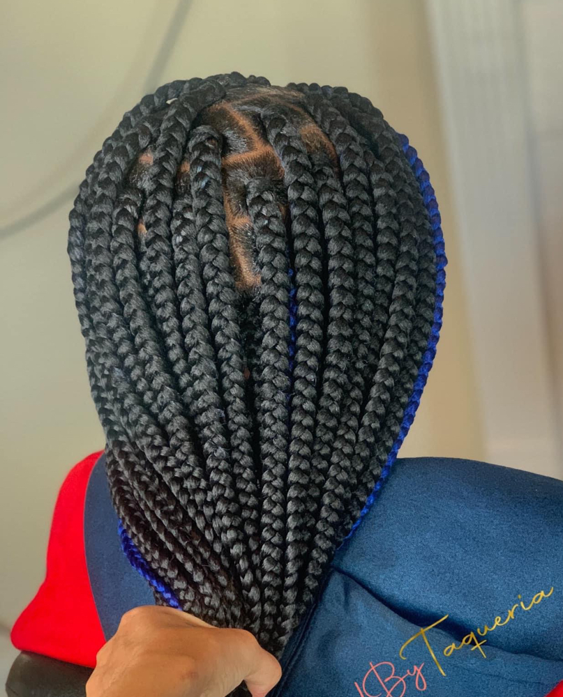 Butt Length Knotless Braids With Wool/Yarn 