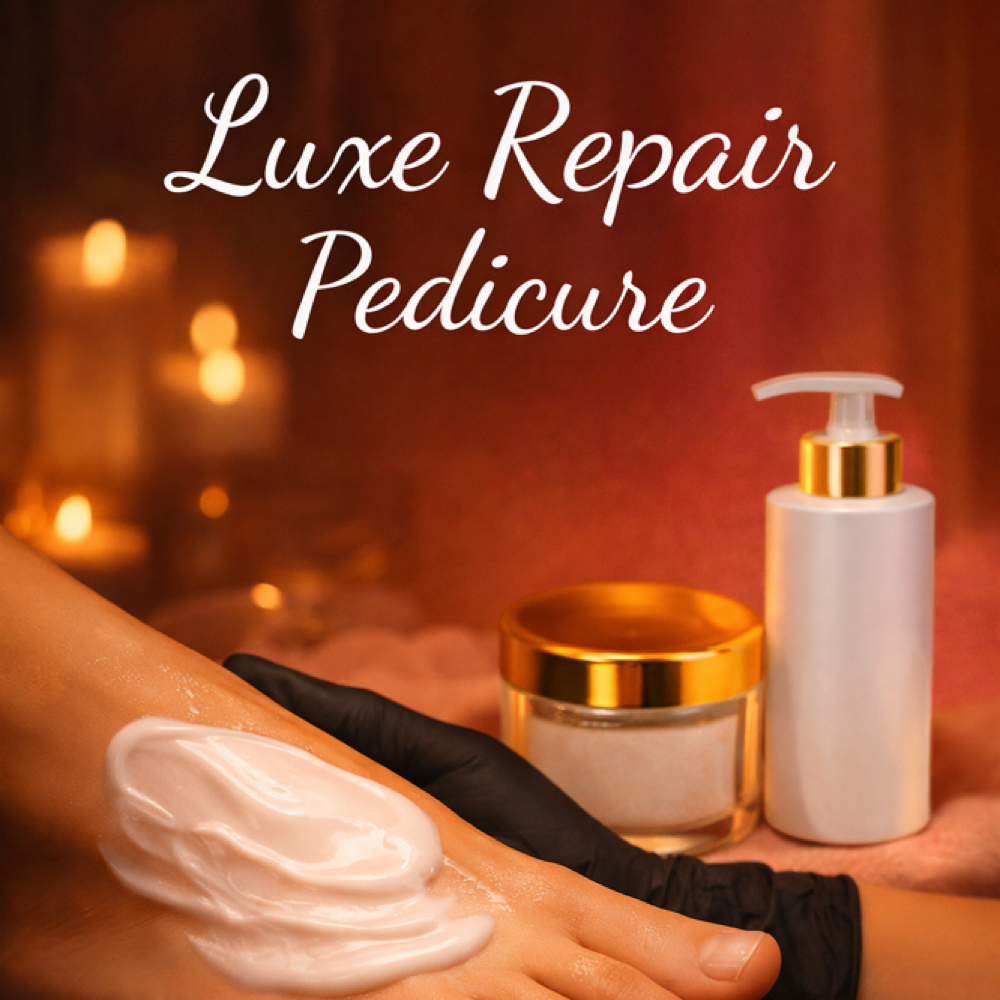 Luxe Repair Pedicure at Hey Girl Hey Nail Salon in Searcy, AR