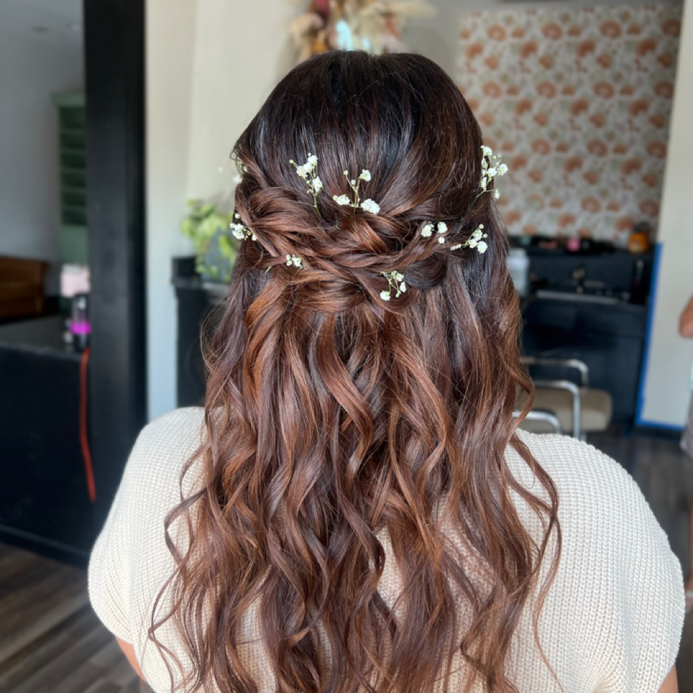 Half Updo at New Moon Studio in Southaven, MS