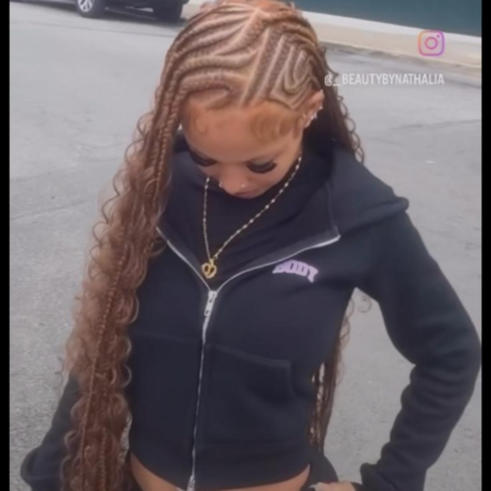 Folany Bohemian Braids Waist Length at Djina Braiding in Grand Prairie, TX