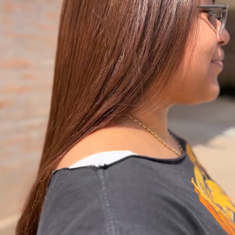 All Over Color Silk Press + Cut/Tri at Image Is Everything Salon in Mesa, AZ