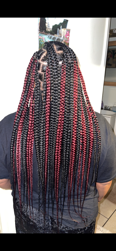 Large Knotless Braids