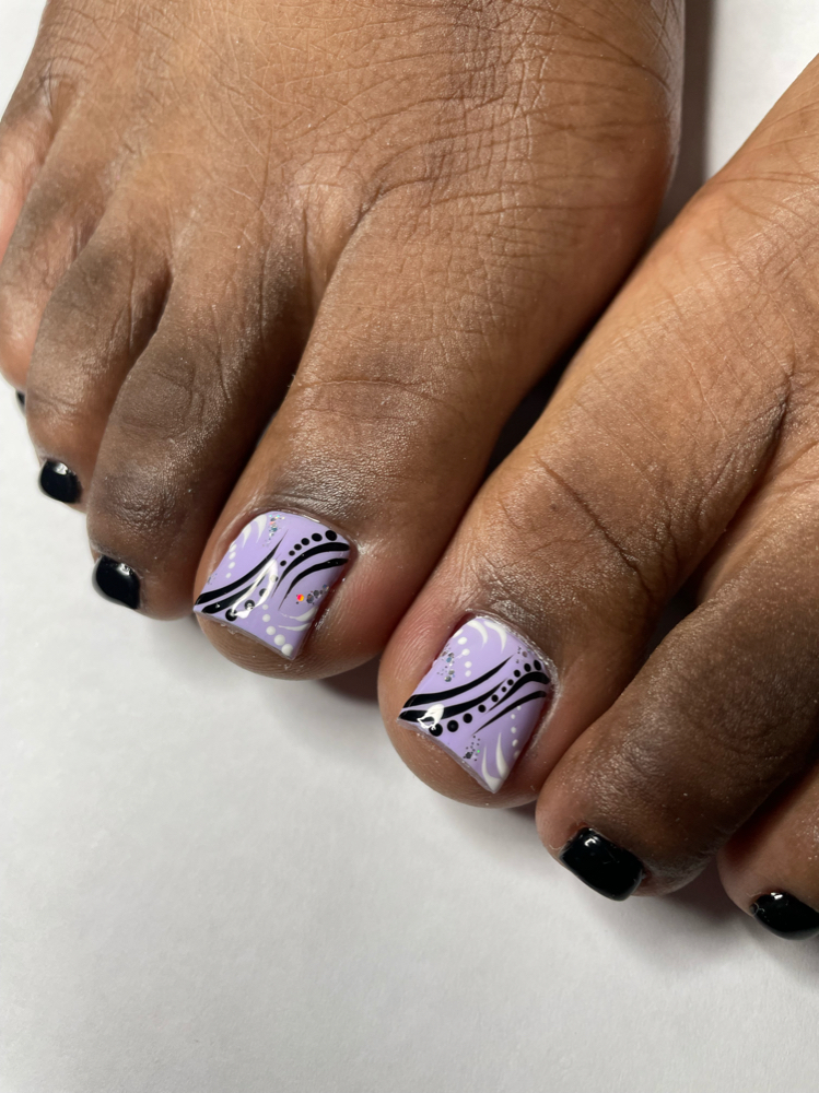 Basic Big Toe Nail Art