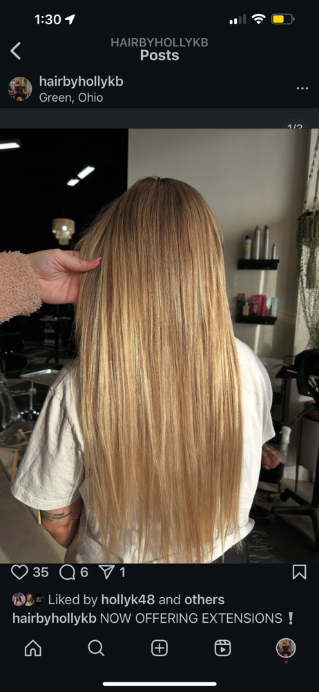 Extension Install at Hair by Holly in Uniontown, OH