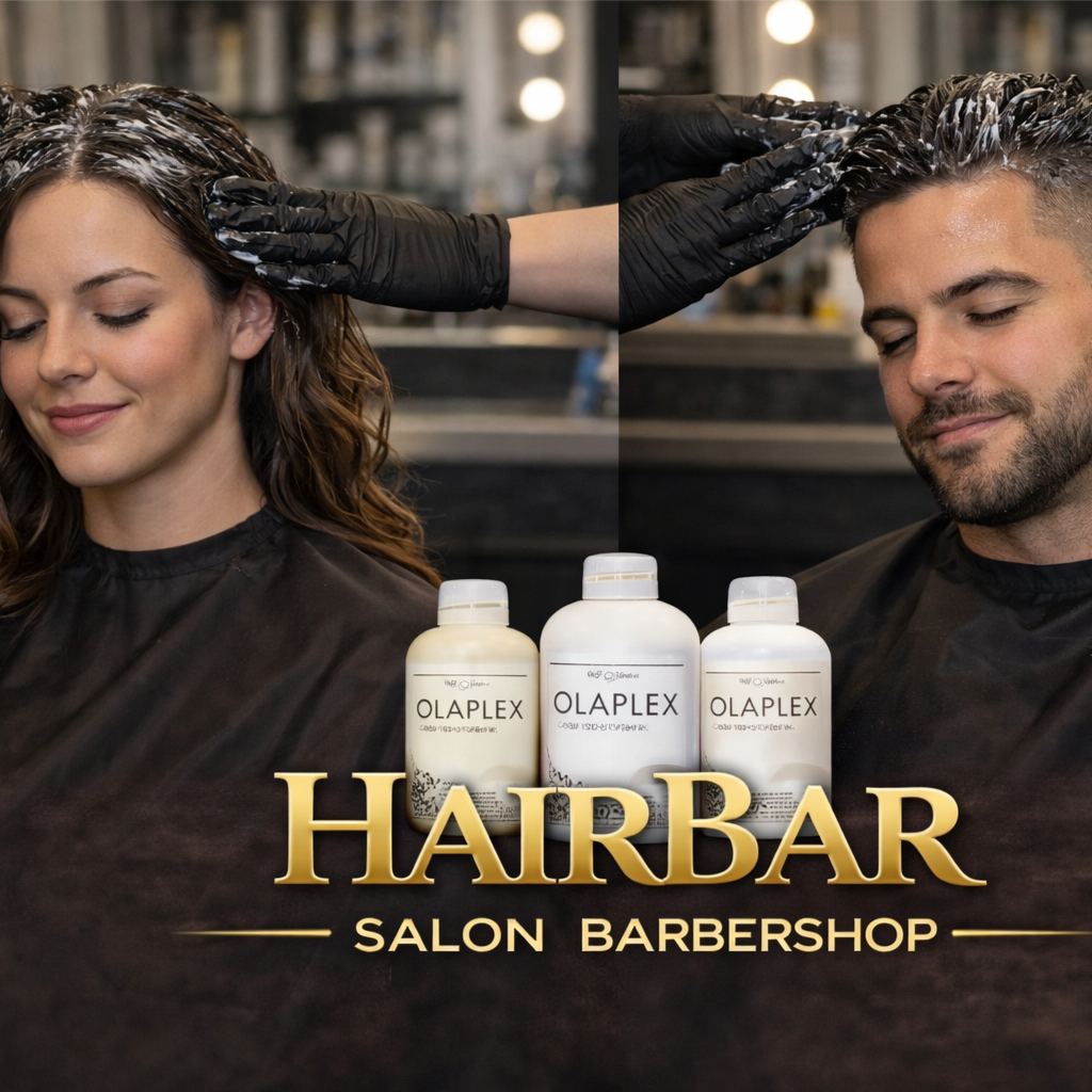 Olaplex Hair Treatment at HairBar Salon BarberShop in Cross Roads, TX