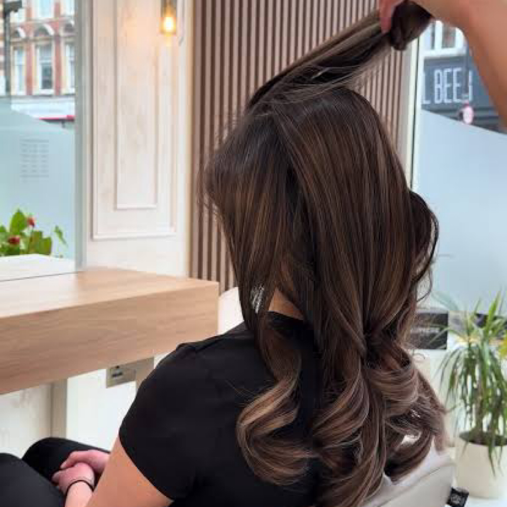 Root Touch Up and Haircut at The Hive Salon Spa in Galt, CA