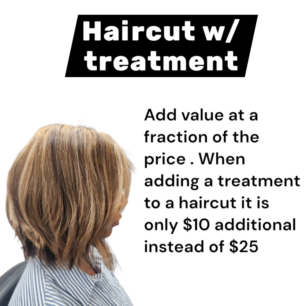 Haircut + Blowdry + Treatment at Revolution Hair in Brick, NJ