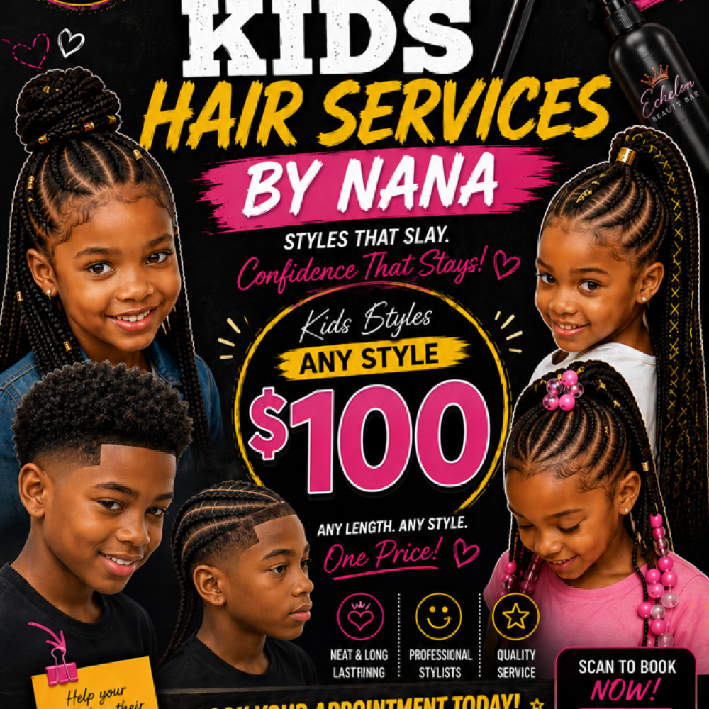 Kids Hair Services at Echelon Beauty and Glam Bar in Dallas, TX