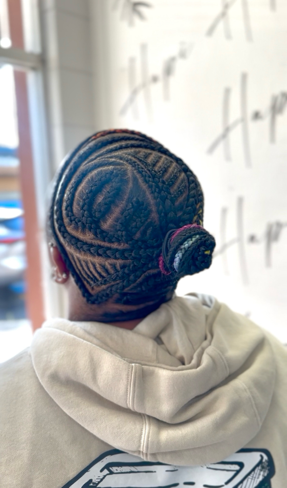 Braided Design W/Hair Added