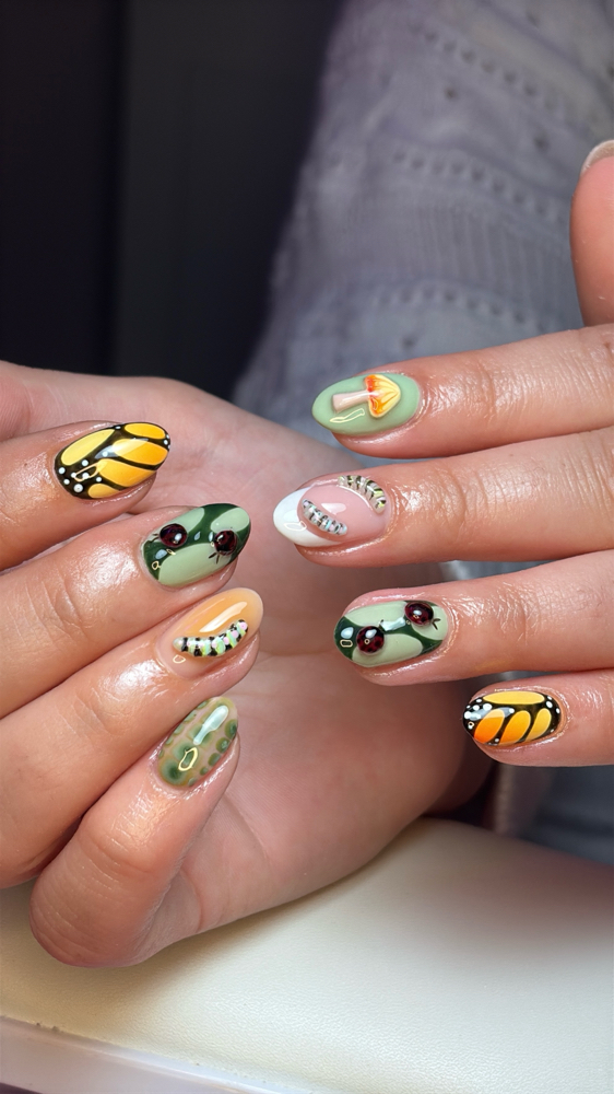 Struture Gel Fill + Nail Art