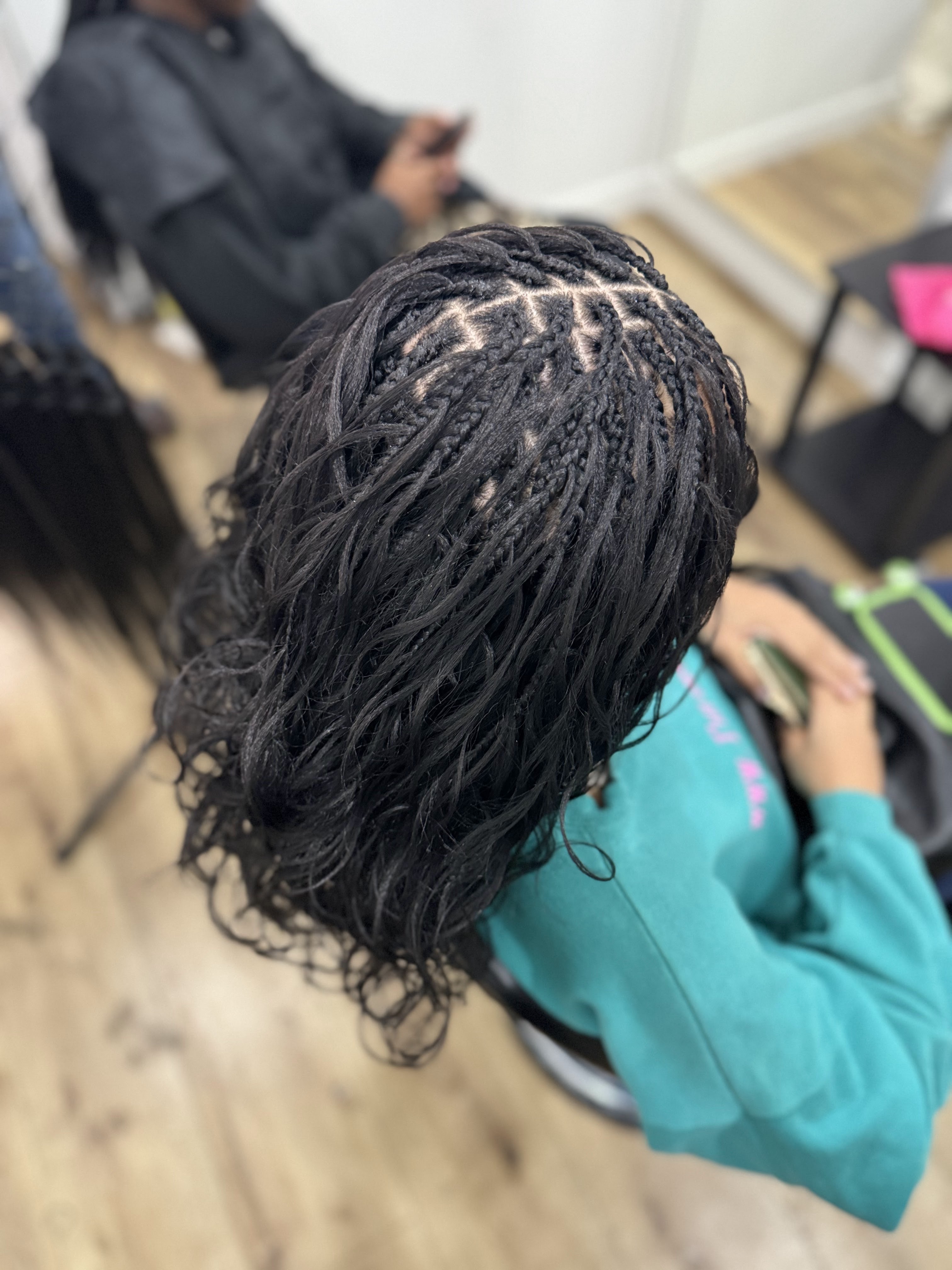 Shoulder Boho French Curl at Michou  HairBraiding in Anaheim, CA