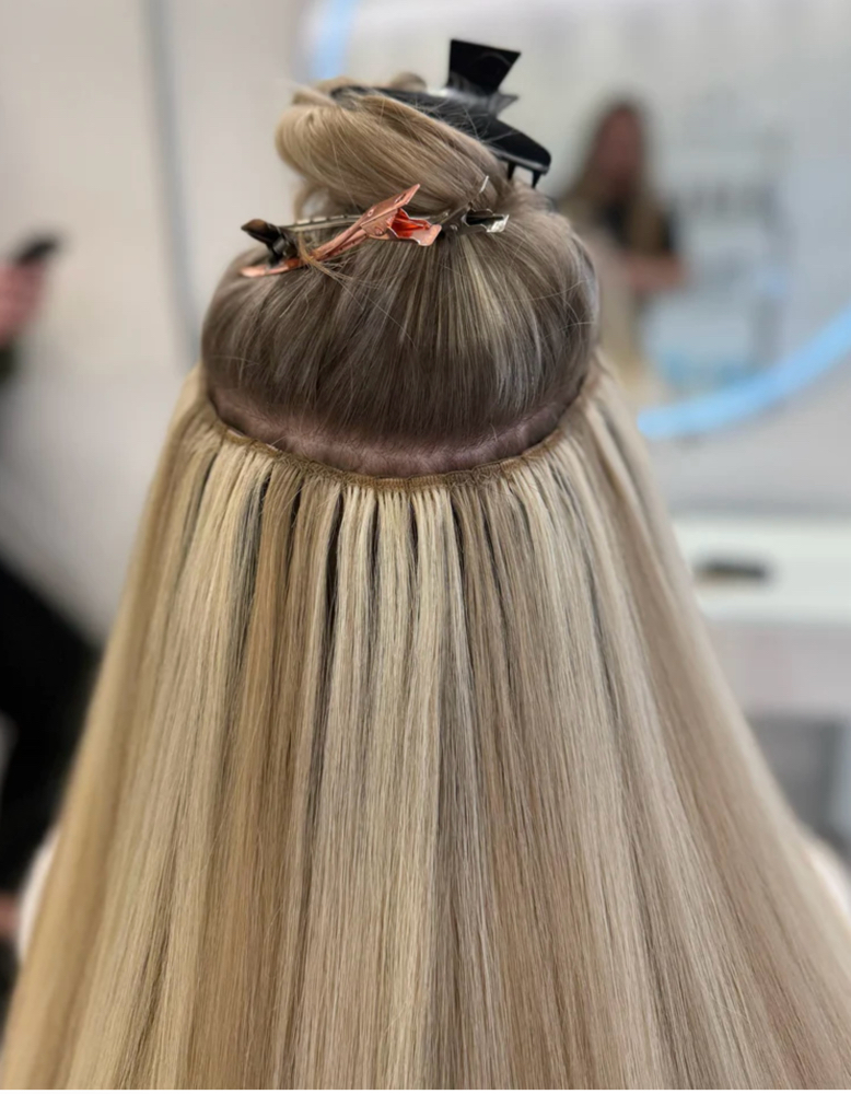 Hand Tied Extension Move Up at Morgan Farina Hair in Columbia, SC